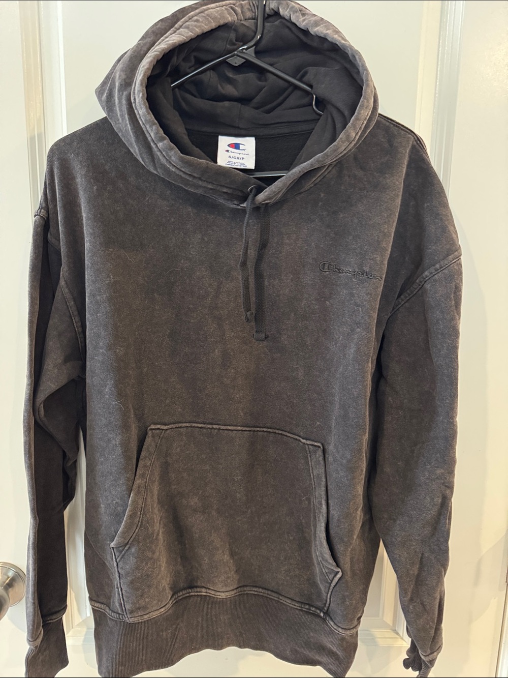 Champion Men's Dark Brown Black Heather Pullover Hoodie
